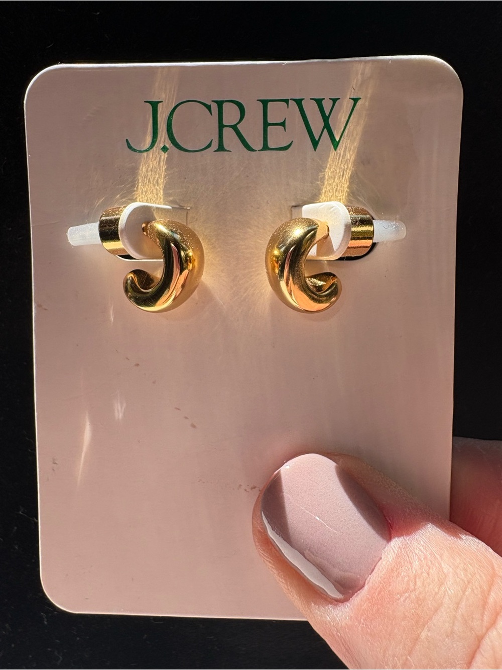 J. Crew Tiny Chunky Hoops with Posts